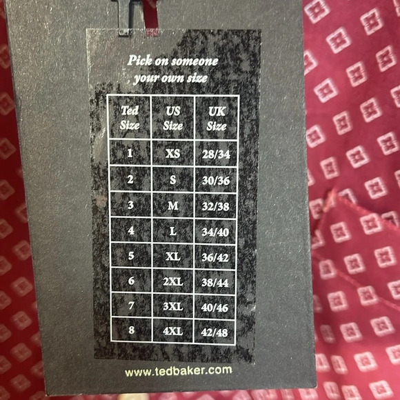 Ted Baker MENS PINK GEOMETRIC FLORAL PRINT STRETCH COTTON SHIRT in pink size 4/L - Picture 10 of 11